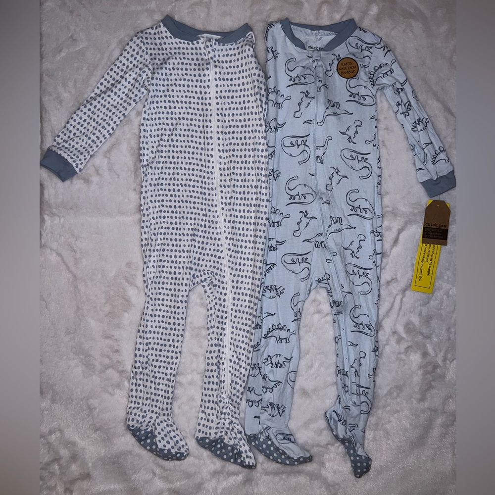 18 month bamboo footies ( chick pea )